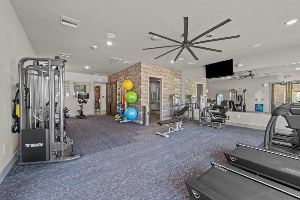 Spacious Fitness area at Grand At Cibolo in Cibolo, Texas