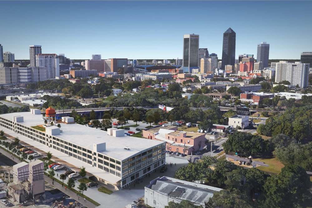 Skyline of Jacksonville from the vantage point of Workhouse at Union Terminal