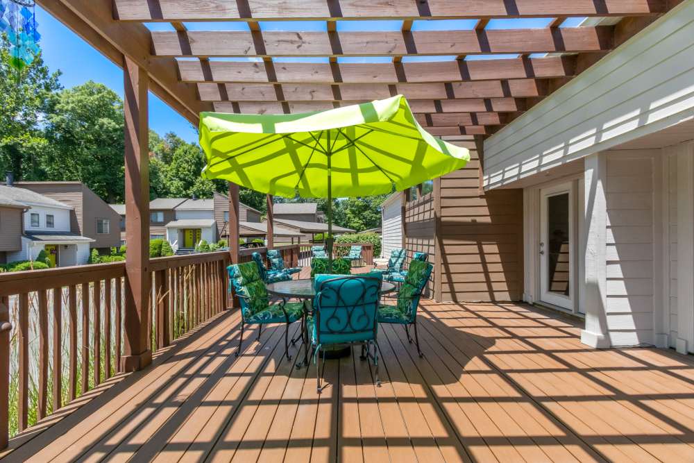 Deck with seating