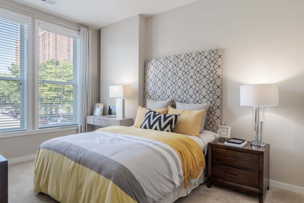 Cozy and spacious bedroom at The Tala at Washington Hill in Baltimore, Maryland