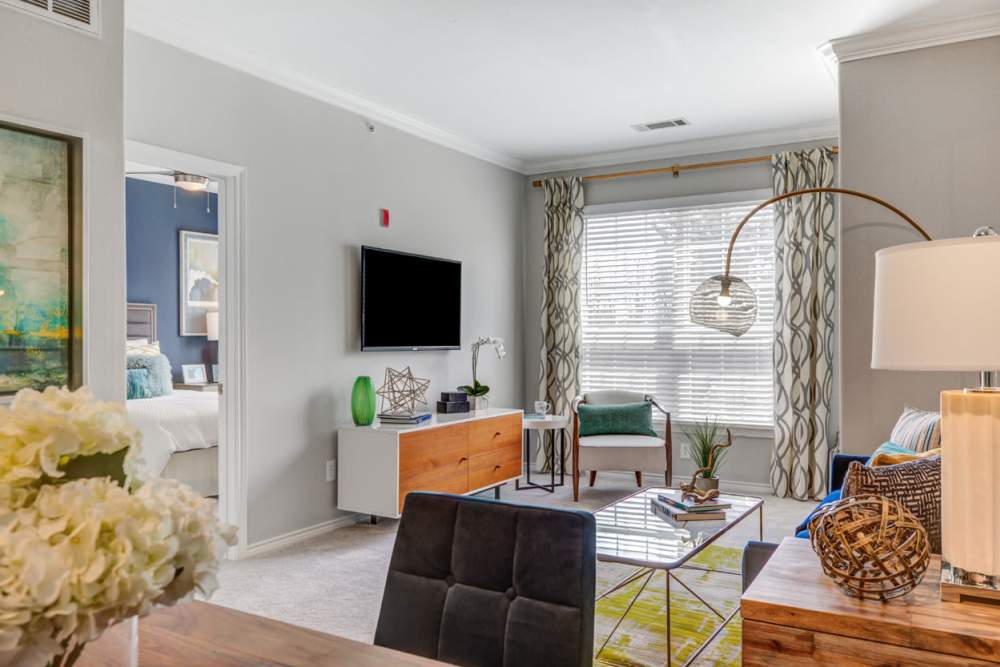 Model living space Villas at Old Concord in Billerica, Massachusetts