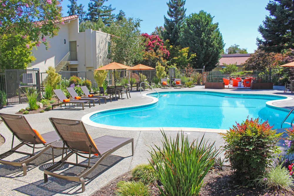 Walkway at Spring Creek Apartments in Santa Clara, California