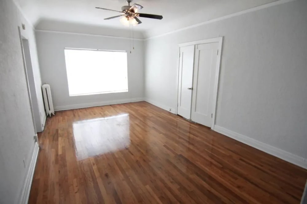 Room with large window ventilation at Westmoreland Apartments in Los Angeles, California