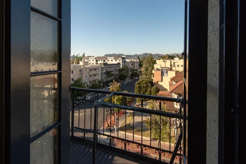 A view from a patio of Westmoreland Apartments in Los Angeles, California