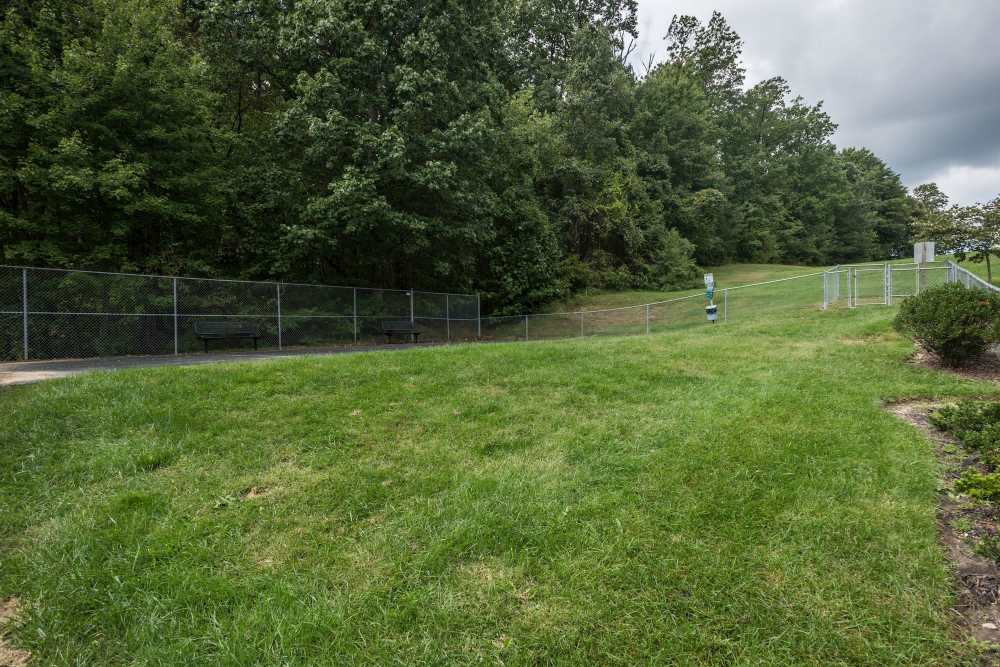 Fenced-In Dog Park at Hallfield Apartments in Nottingham, Maryland