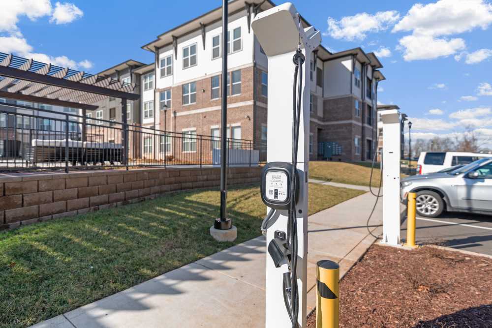 EV charging station at 101 Depot in Smyrna, Tennessee