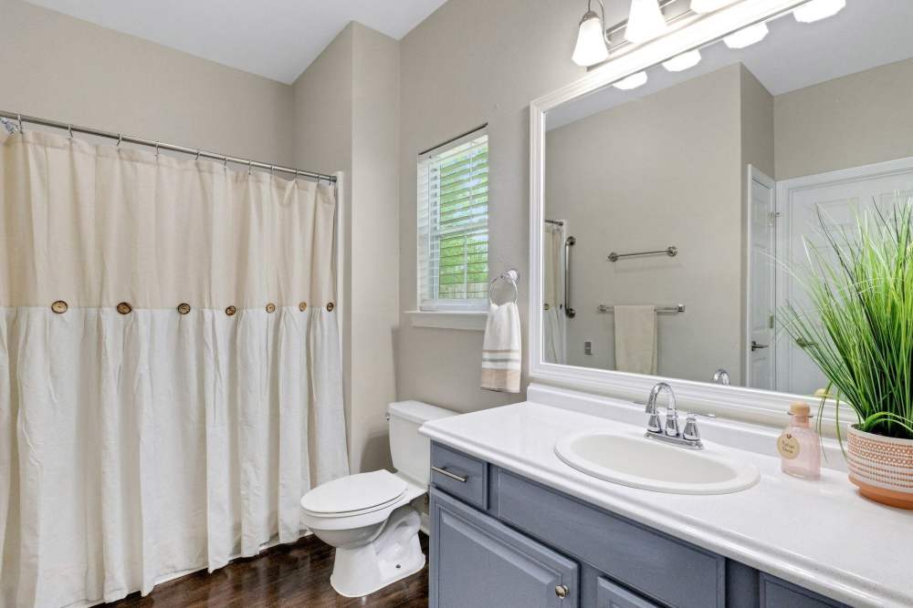 spacious and organize bathroom area to Carriage Inn Katy in Katy, Texas