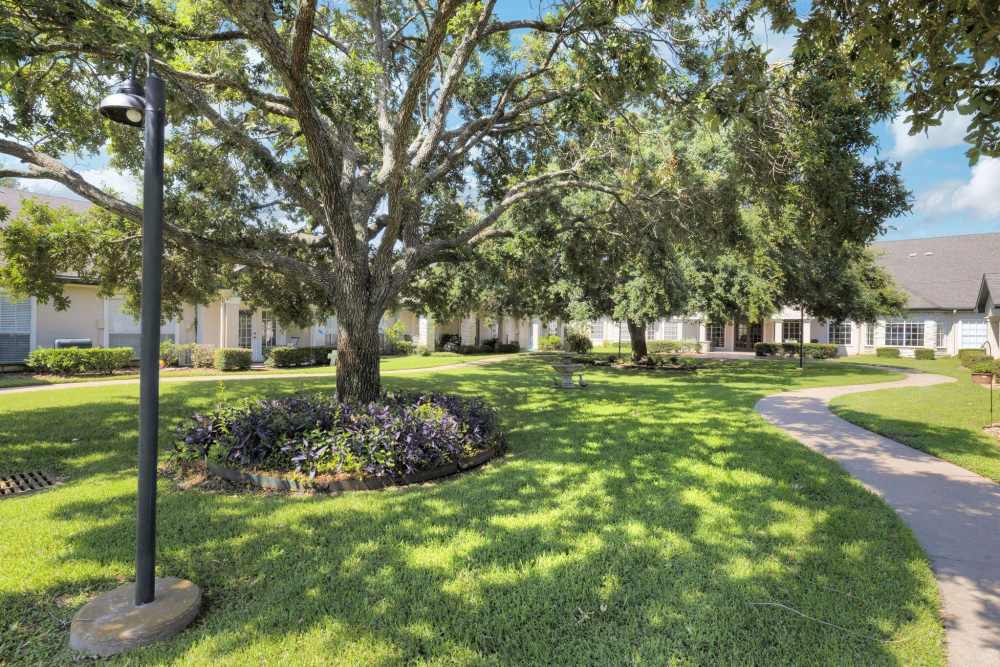 wide garden view  to Carriage Inn Lake Jackson in Lake Jackson, Texas