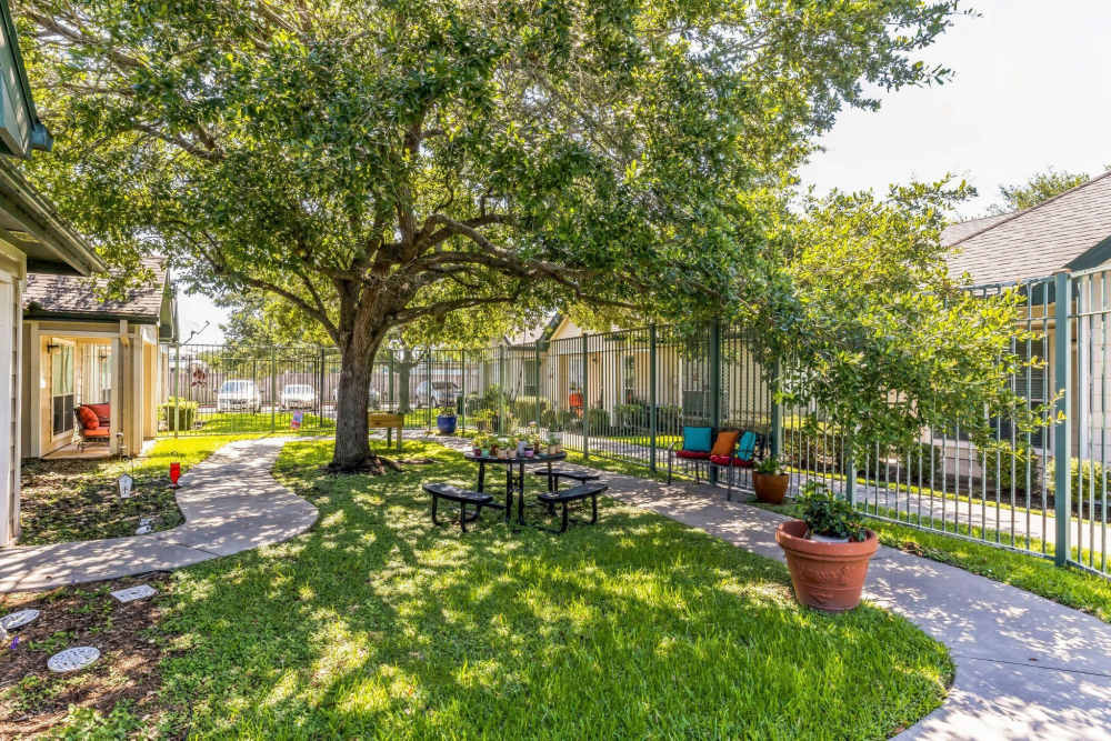 beautiful garden view  to Carriage Inn Lake Jackson in Lake Jackson, Texas