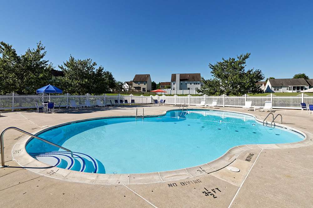 Beautiful swimming pool at Cannon Mills & Westover in Dover, Delaware