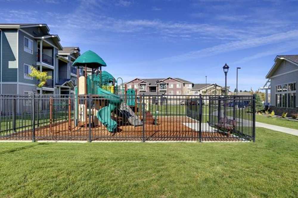 Gated playground at Copper Trail in Olympia, Washington