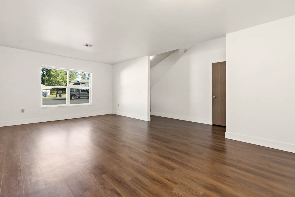 Large living room with oversized window
