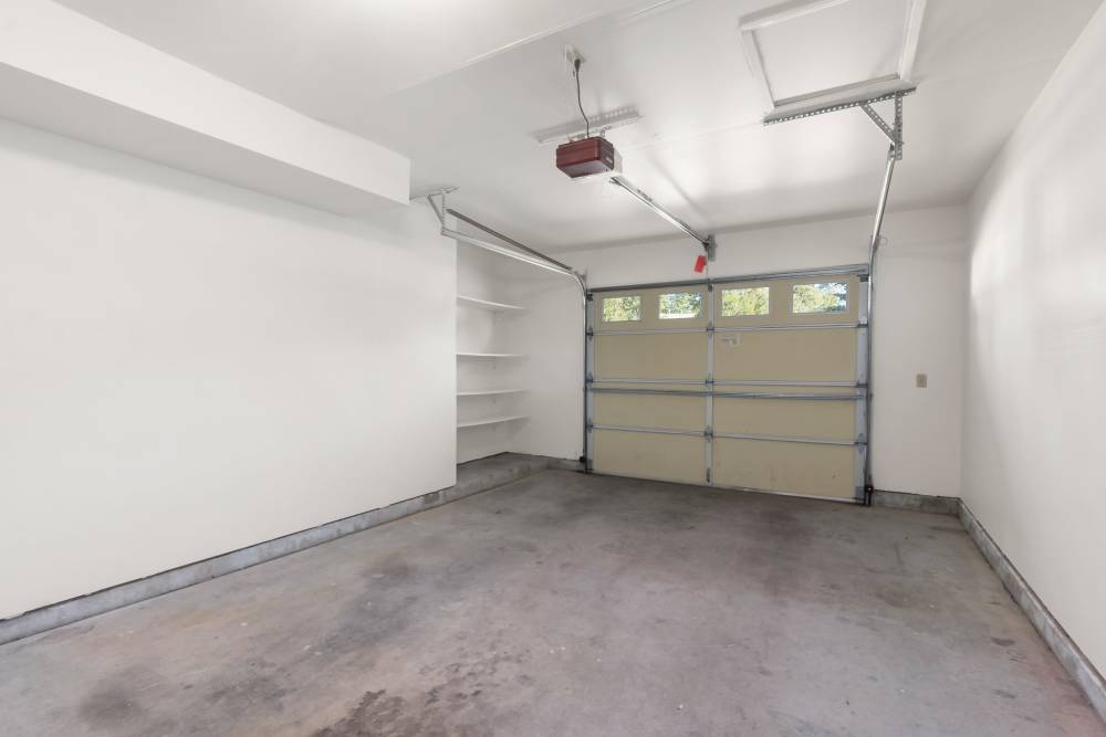 One car garage with storage