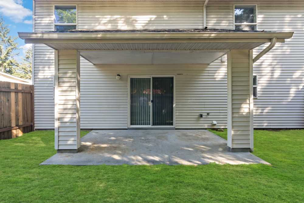 Backyard covered patio