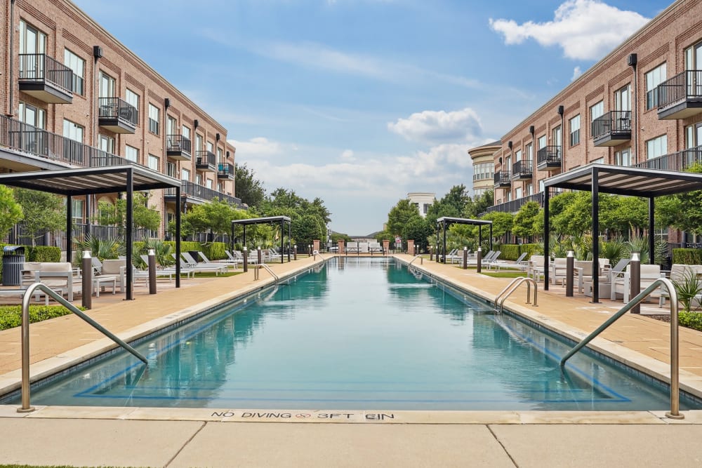 Swimming pool at Flatiron District at Austin Ranch in The Colony, Texas