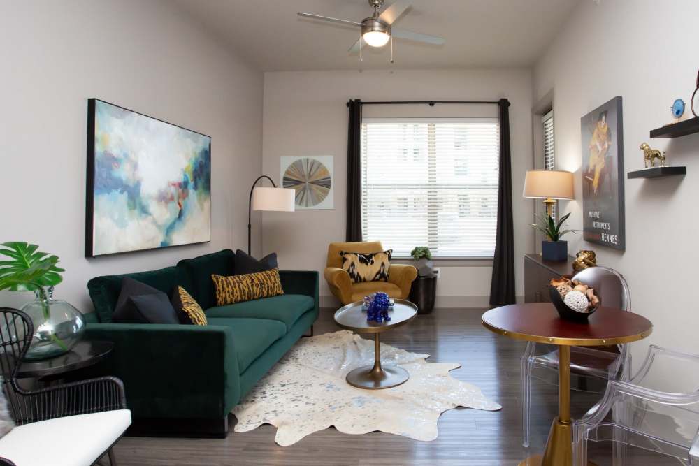 living room  at MELA in San Antonio, Texas