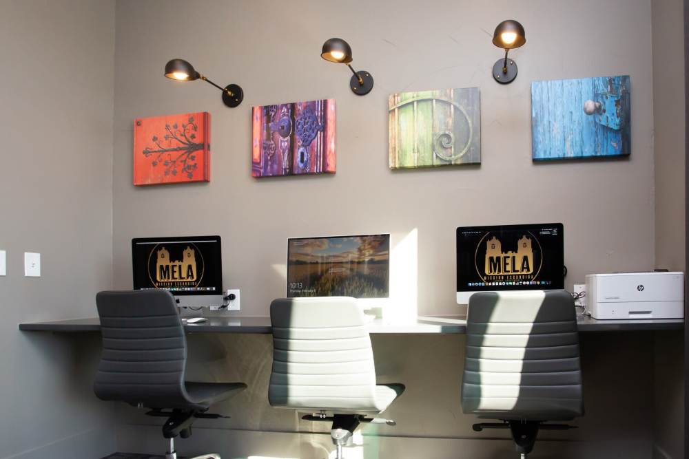 Computer area at  MELA in San Antonio, Texas