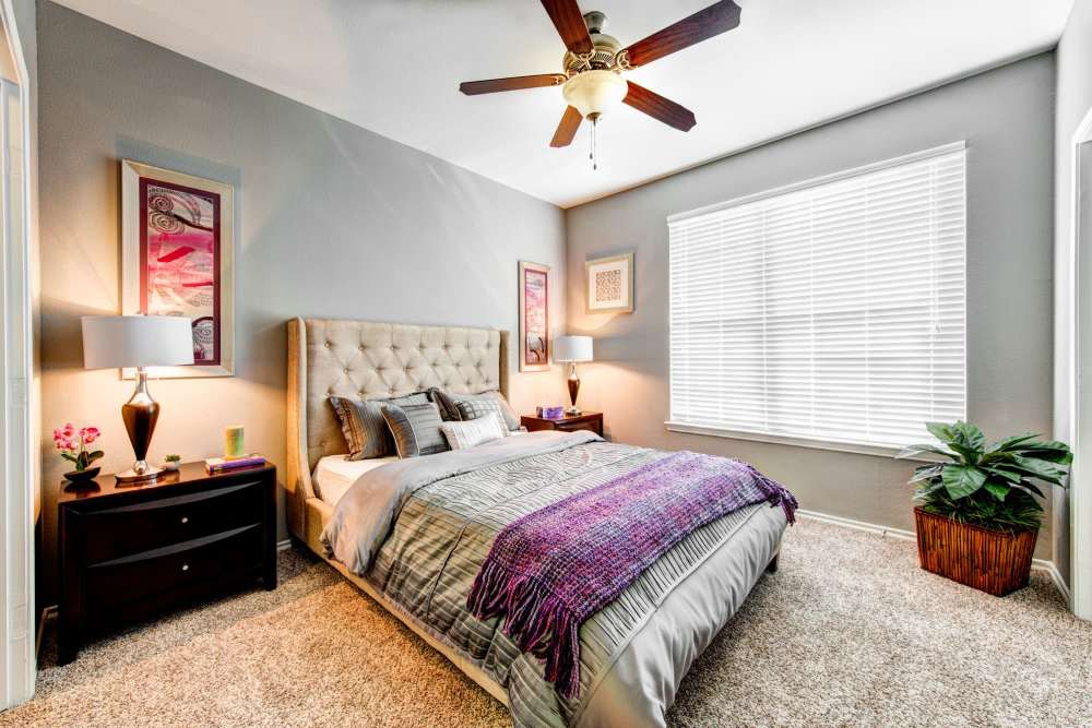 Apartment bedroom at Regency at Dell Ranch in Round Rock, Texas