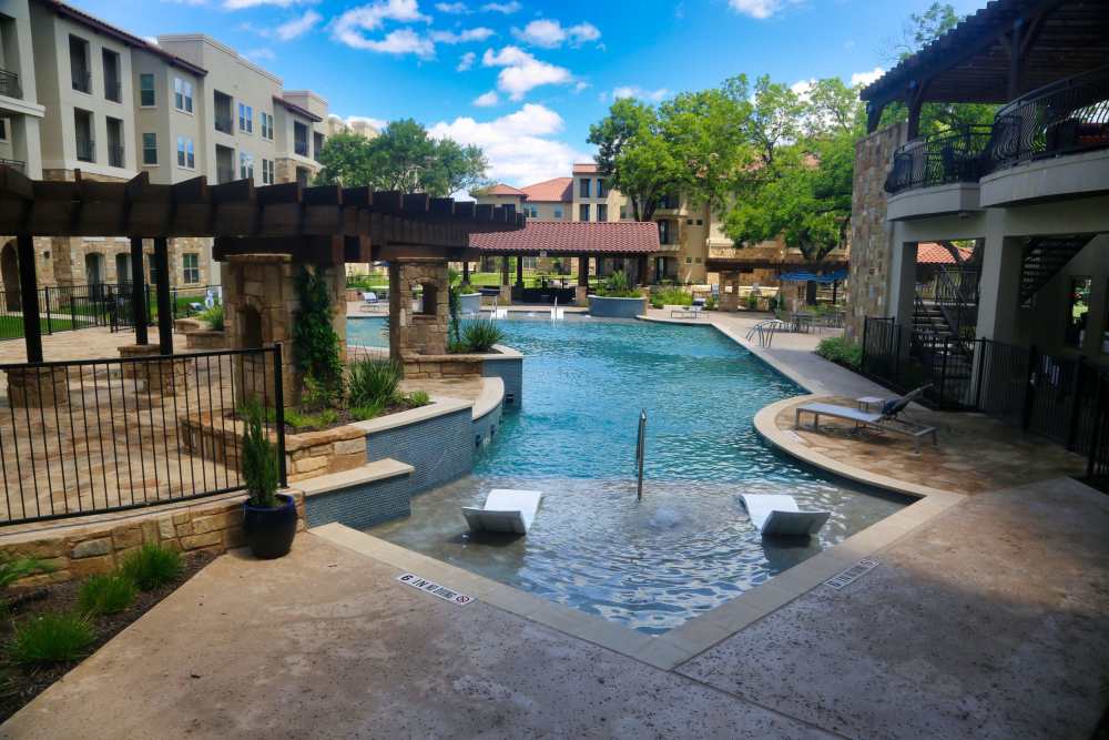 Pool area at MELA in San Antonio, Texas