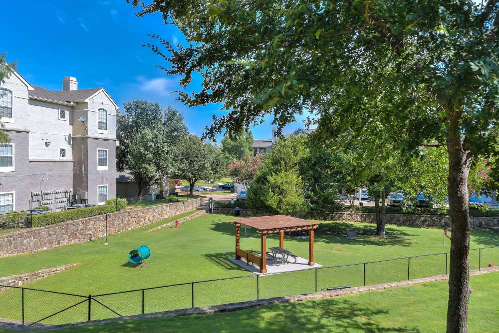 Dog Park at Sheridan Park at Spring Creek in Plano, Texas