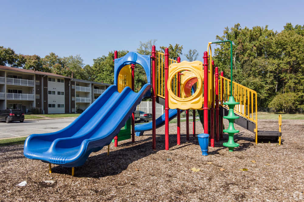 Children's play area at Heather Hill Apartments in Temple Hills, Maryland
