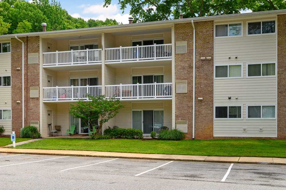 Exterior of the apartment at Heather Hill Apartments in Temple Hills, Maryland