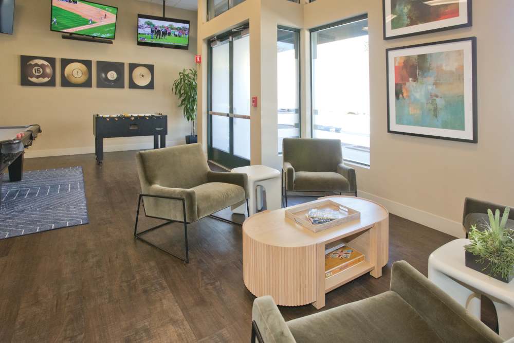 Clubhouse Game Room at 1010 Pacific in Santa Cruz