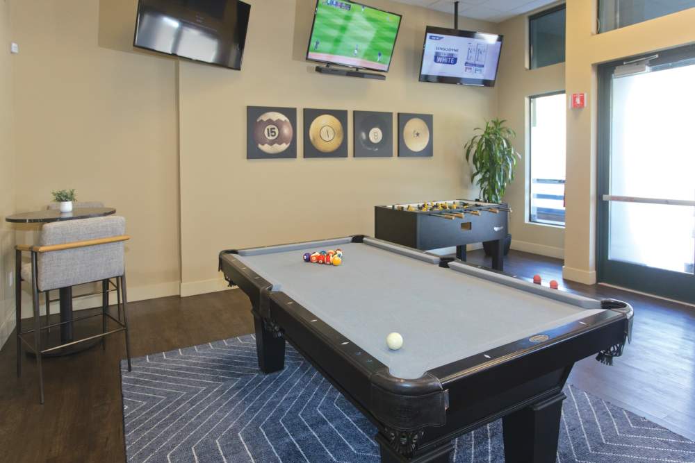 Clubhouse Game Room at 1010 Pacific in Santa Cruz