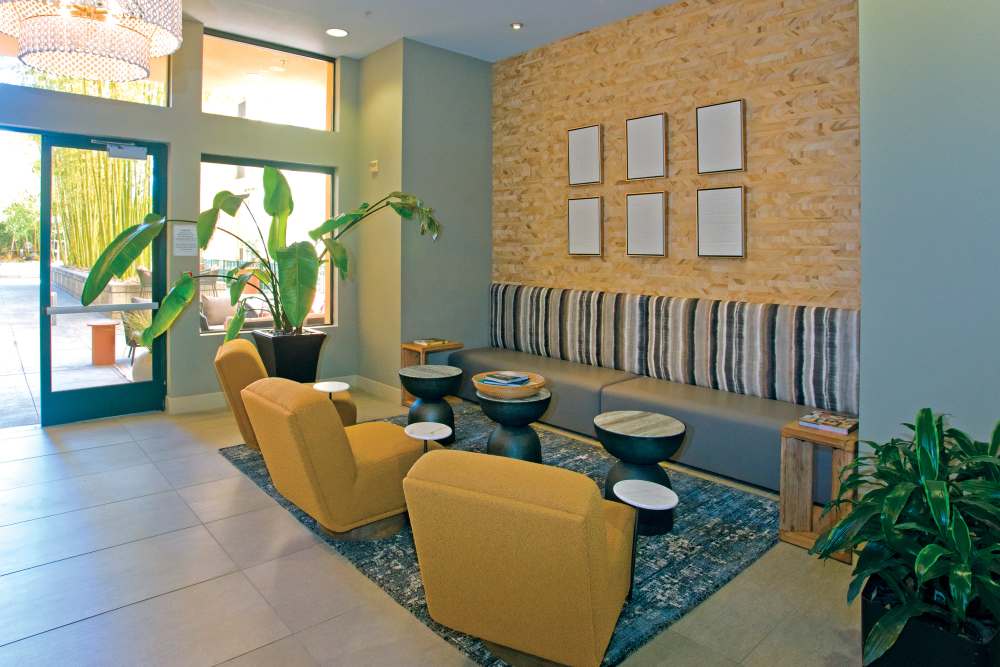 Lobby at 1010 Pacific in Santa Cruz