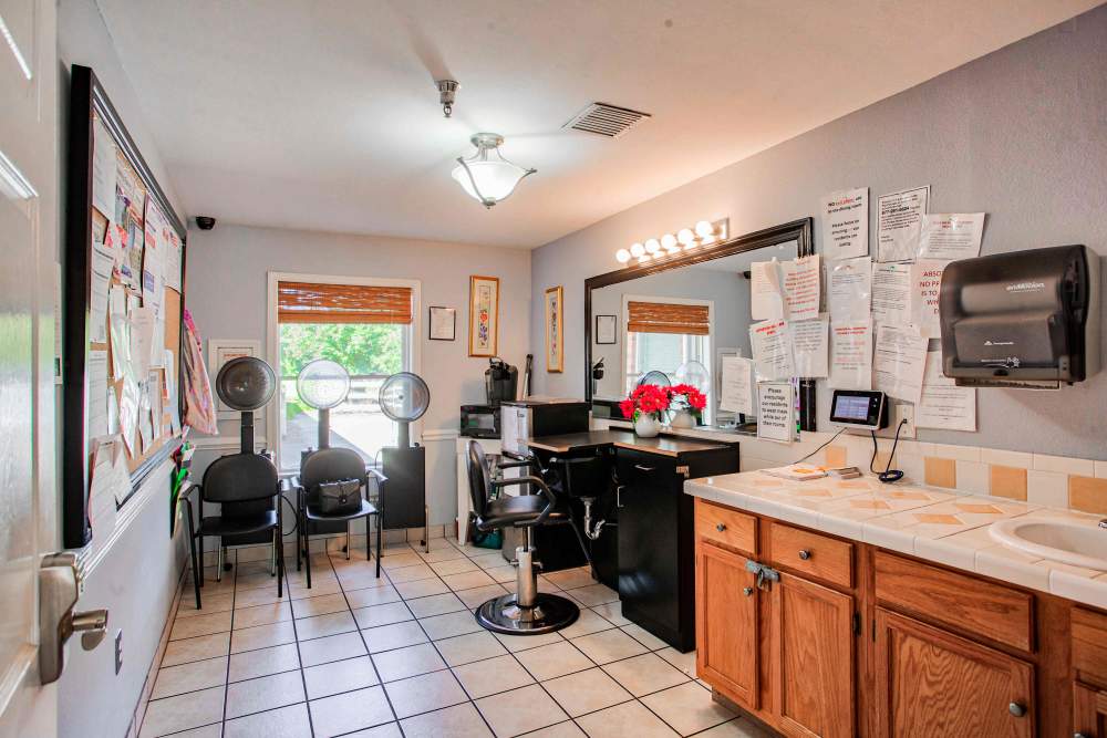Another view of a salon Clemmons Village Assisted Living and Memory Care in Clemmons, North Carolina
