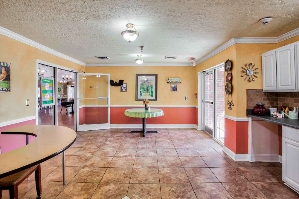 Resident kitchen area Clemmons Village Assisted Living and Memory Care in Clemmons, North Carolina