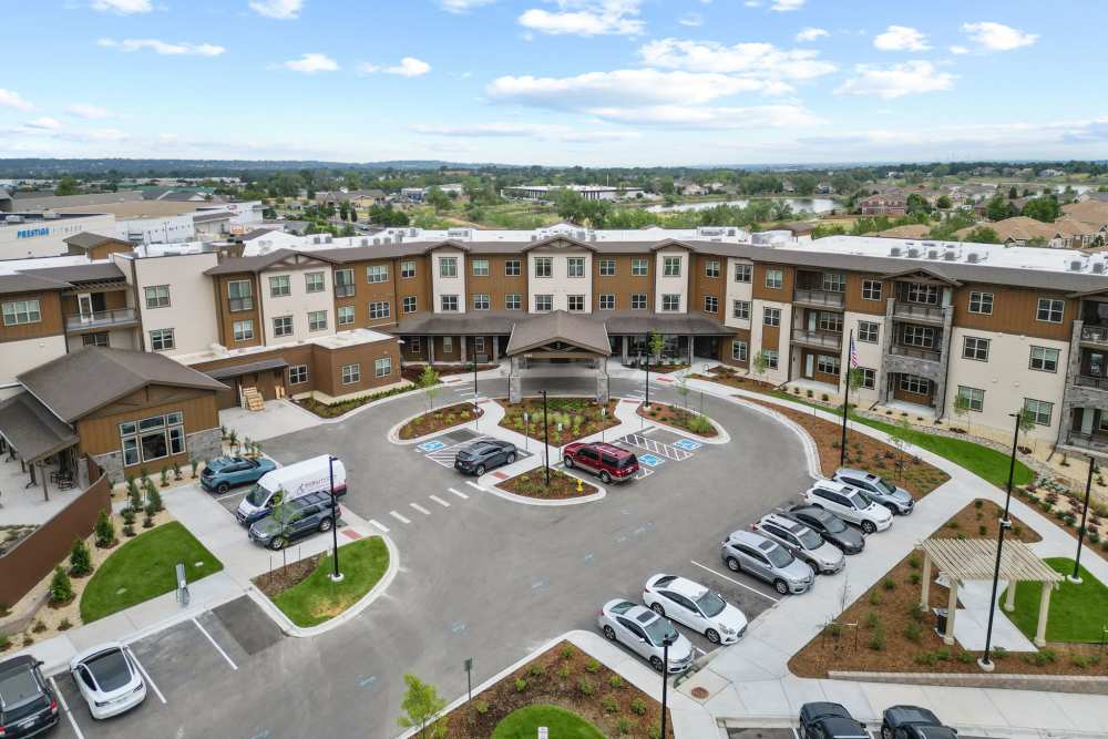 Front aerial view at Amira Choice Arvada in Arvada, Colorado