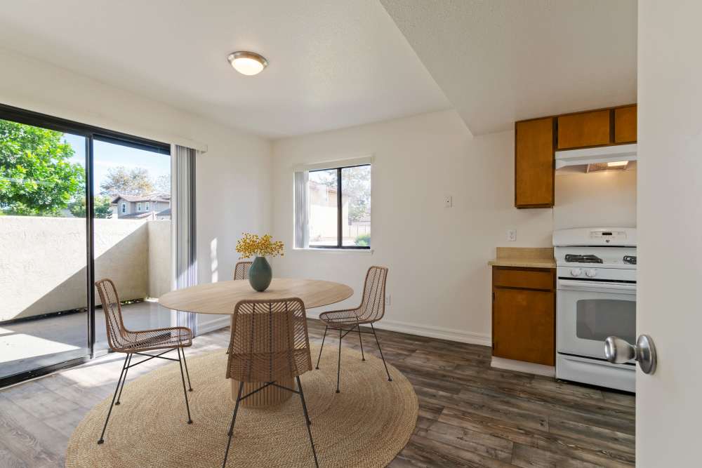 A dining room at Miramar Townhomes in San Diego, California
