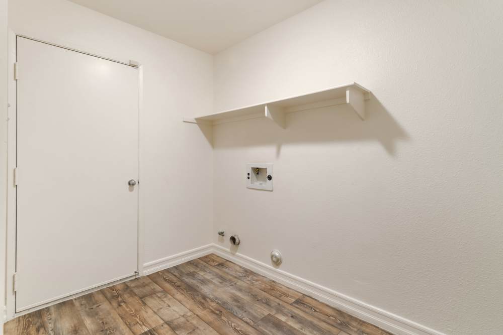 A laundry room at Miramar Townhomes in San Diego, California