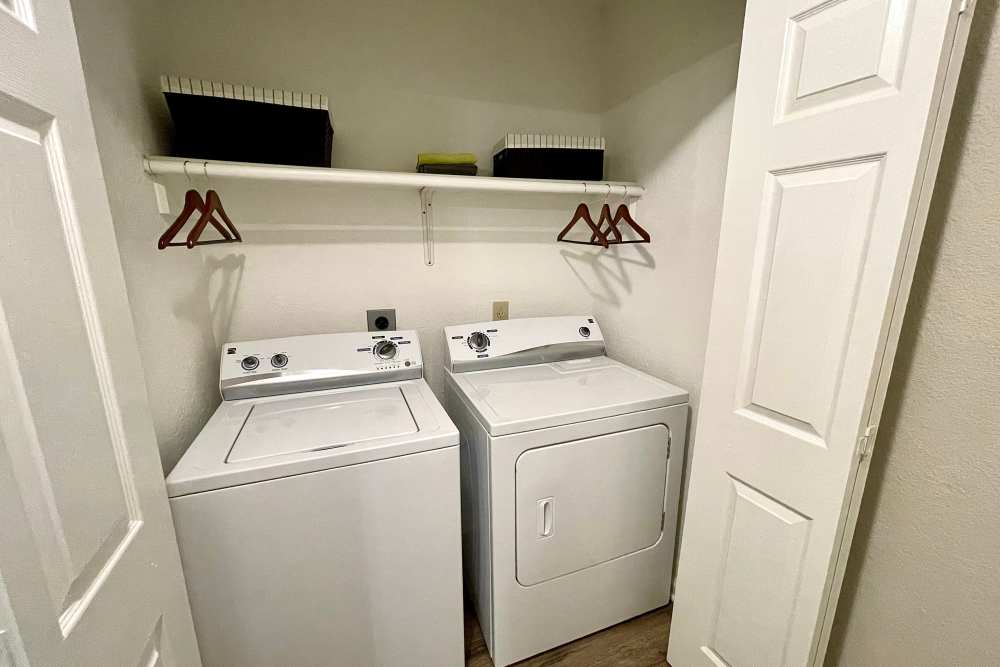 Washer and dryers at The Abbey at Champions in Houston, Texas