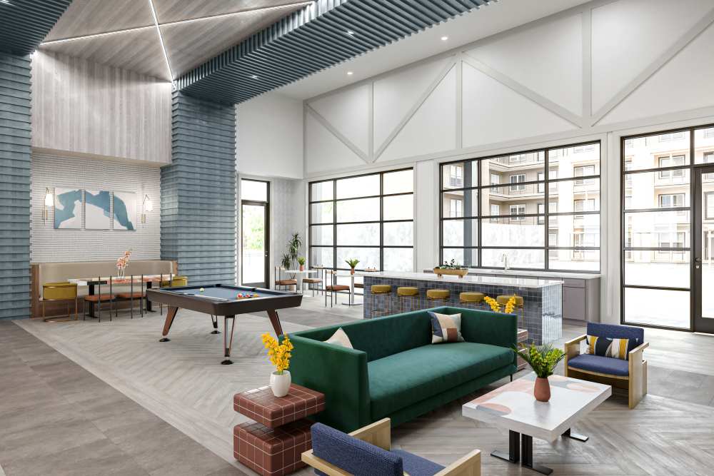 Rendering of our clubhouse at Corner on Main in Jacksonville, Florida