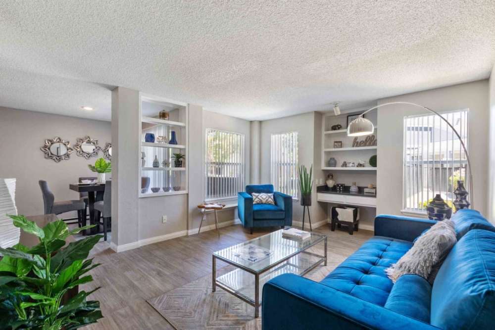 Apartment living room at Renaissance Villas in Las Vegas, Nevada