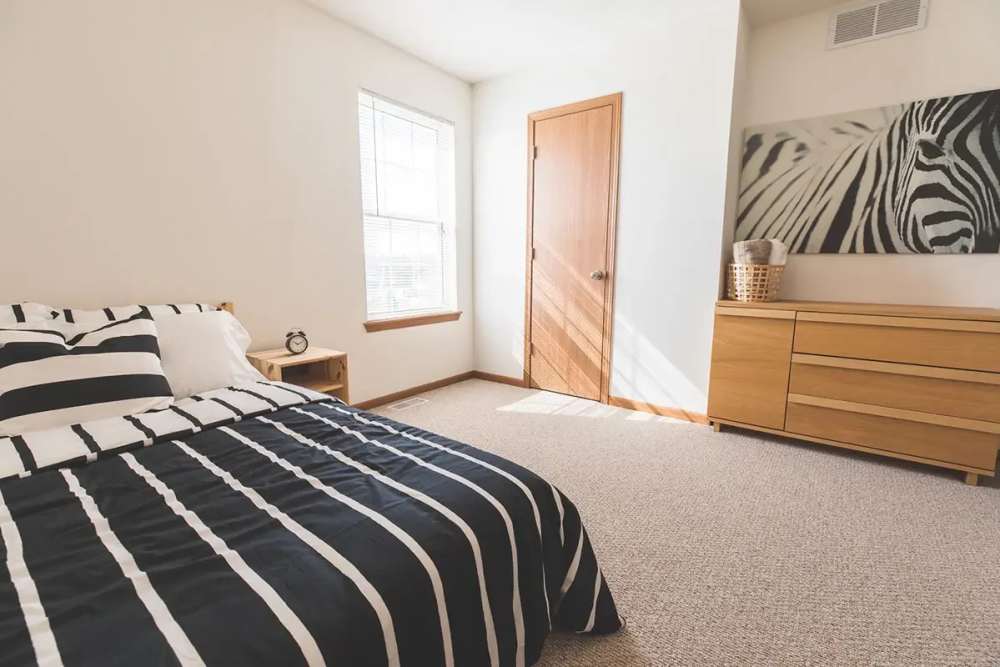 Bedroom at Cross Creek Villas in Columbia, Missouri