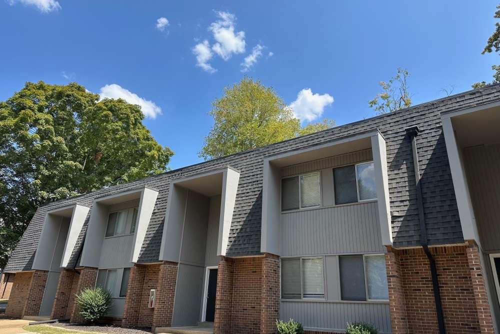 View of grass area at Patrician Terrace Apartment Homes in Jackson, Tennessee