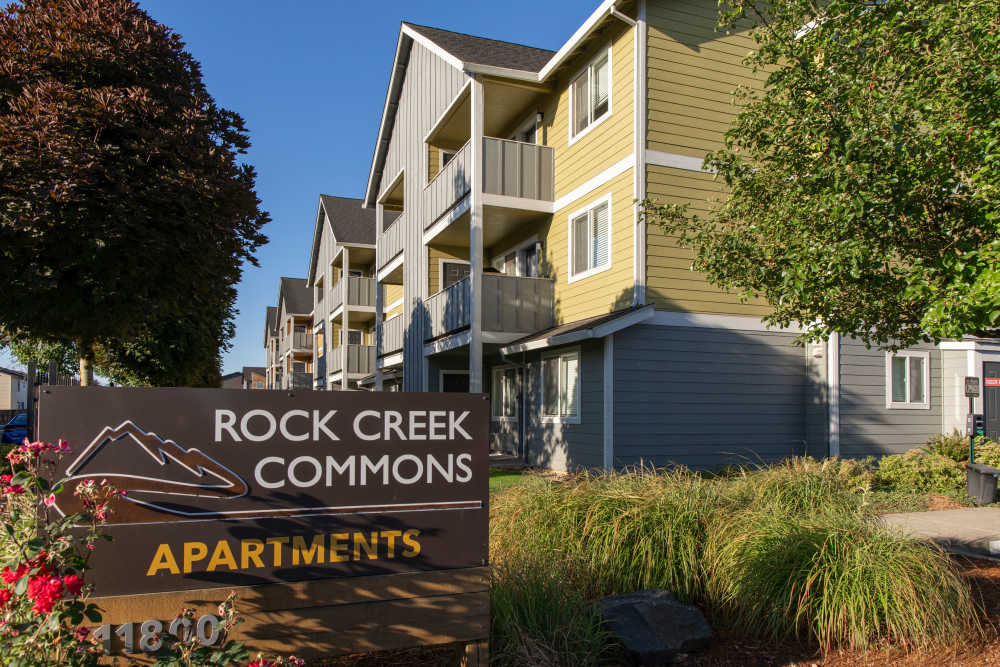 Entrance at Rock Creek Commons in Vancouver, Washington