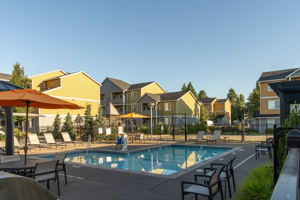 Enjoy our Luxury Apartments Swimming Pool at Rock Creek Commons