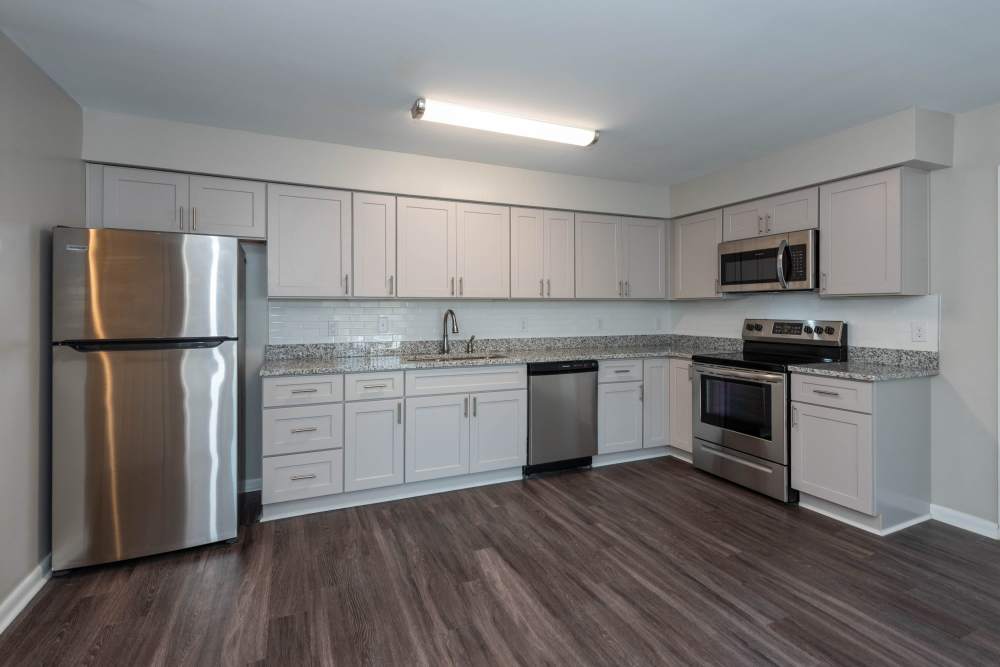 Spacious kitchen area at Attain at Chic’s Beach, Virginia Beach, Virginia