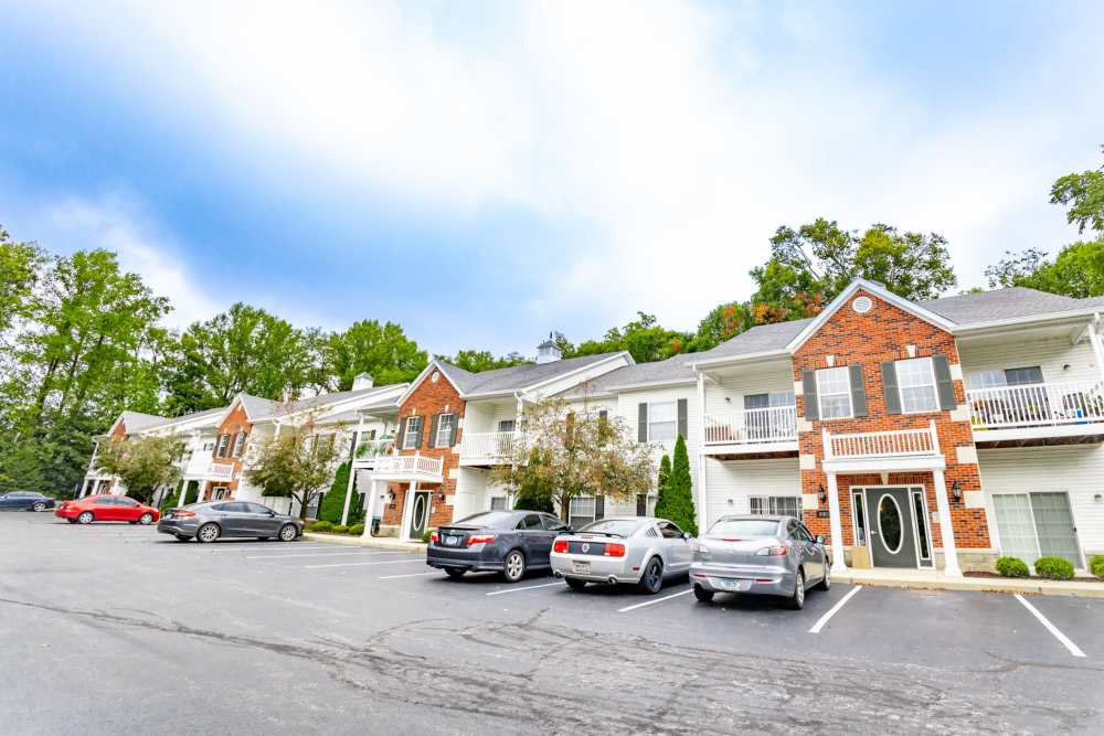 Lots of parking space at Forest Ridge in Bloomington, Indiana, 