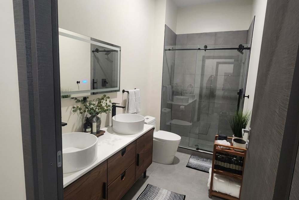 Modern Bathroom at Trio in Rochester Hills, Michigan