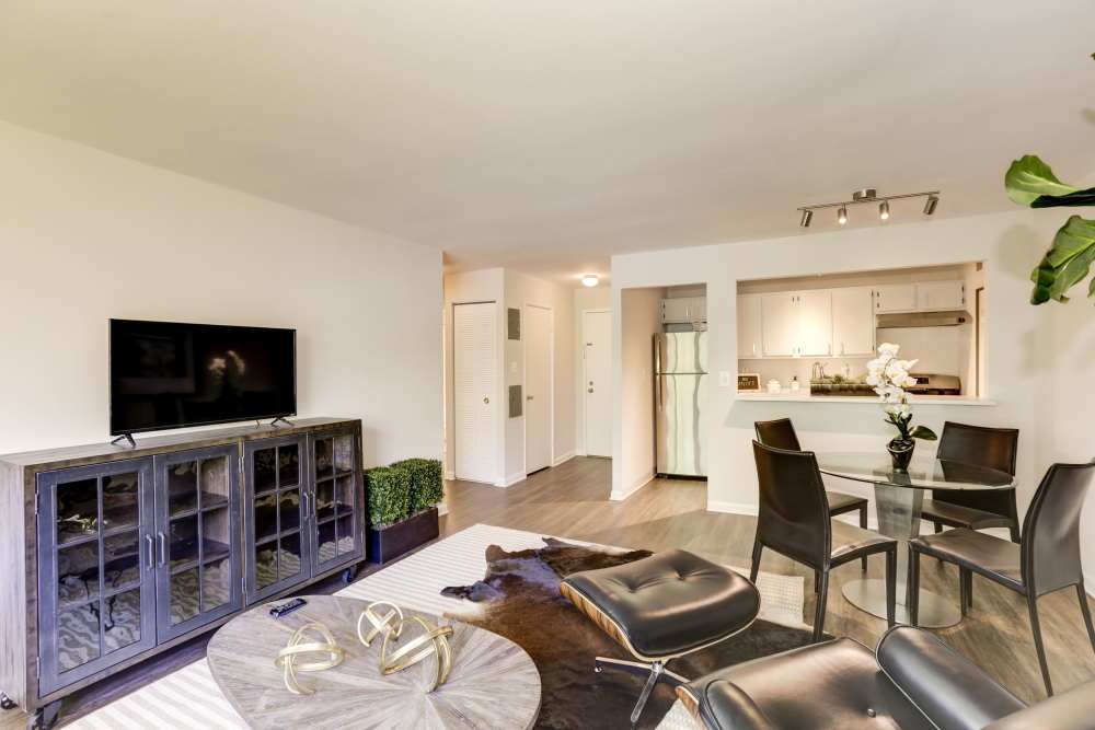 model living room at The Landings II in Fort Belvoir, Virginia