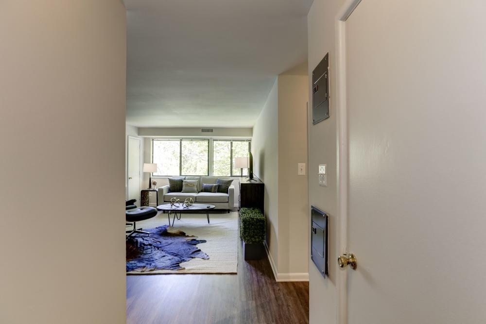 well lit living room at The Landings II in Fort Belvoir, Virginia