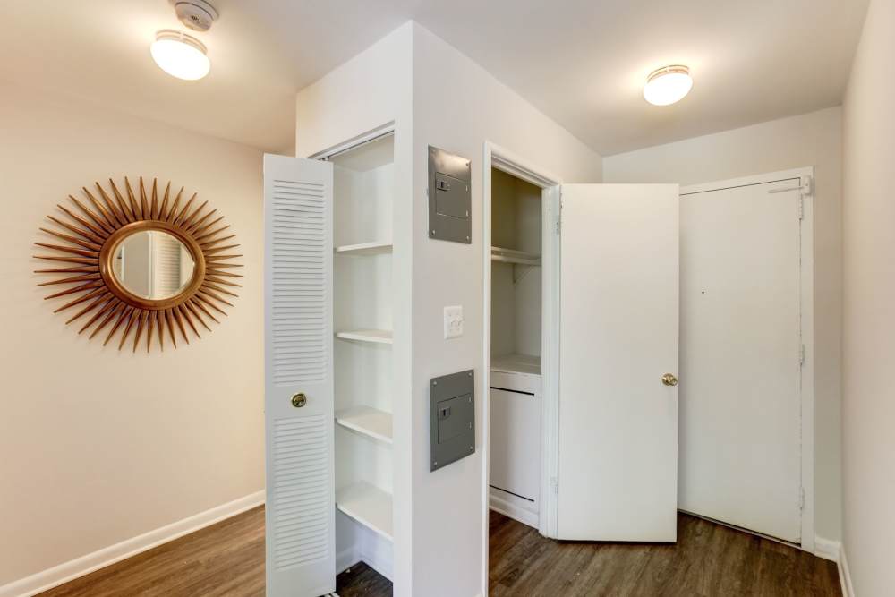closet in a bedroom at The Landings II in Fort Belvoir, Virginia