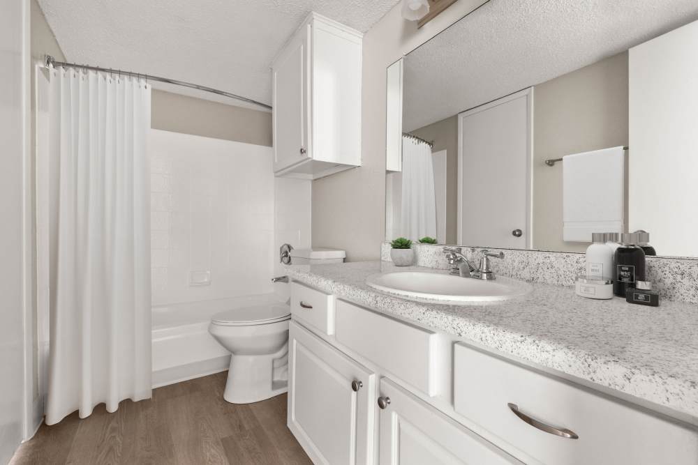 Bathroom with ample counter space at Cielo on Gilbert in Mesa, Arizona