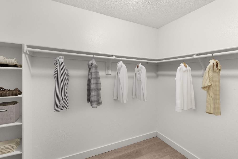 Walkin closet area at Cielo on Gilbert in Mesa, Arizona