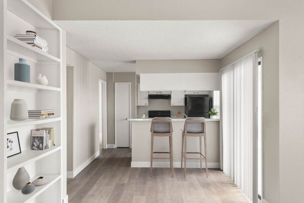 Dining area in an apartment at Cielo on Gilbert in Mesa, Arizona